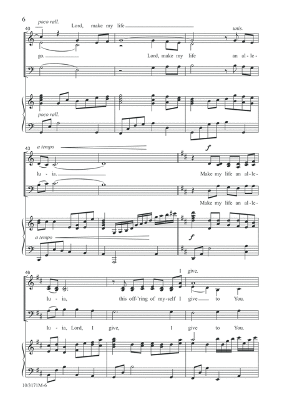 Make My Life an Alleluia 3-Part scores gallery preview page 6