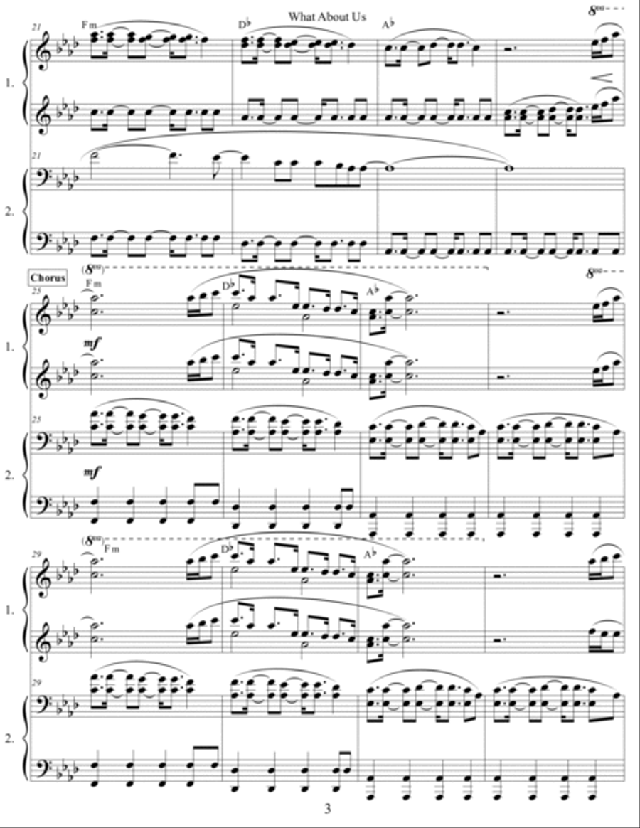 What About Us 1 Piano, 4-Hands scores gallery preview page 3