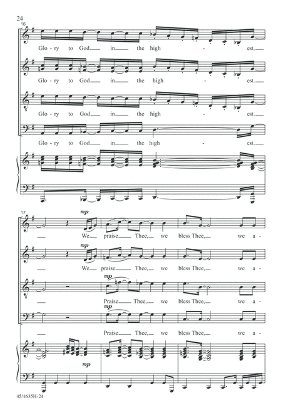 Mass: A Celebration of Love and Joy 4-Part scores gallery preview page 24