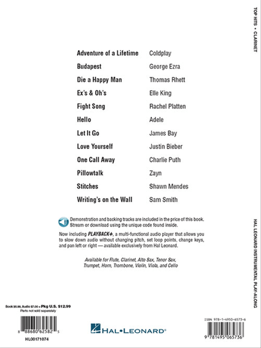Top Hits Top Hits Clarinet Solo scores gallery preview page 5