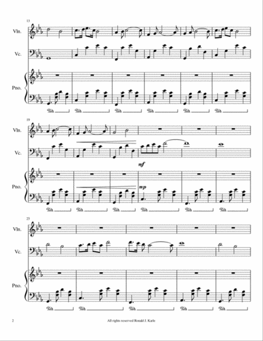 A Spring Evening Piano Trio scores gallery preview page 3