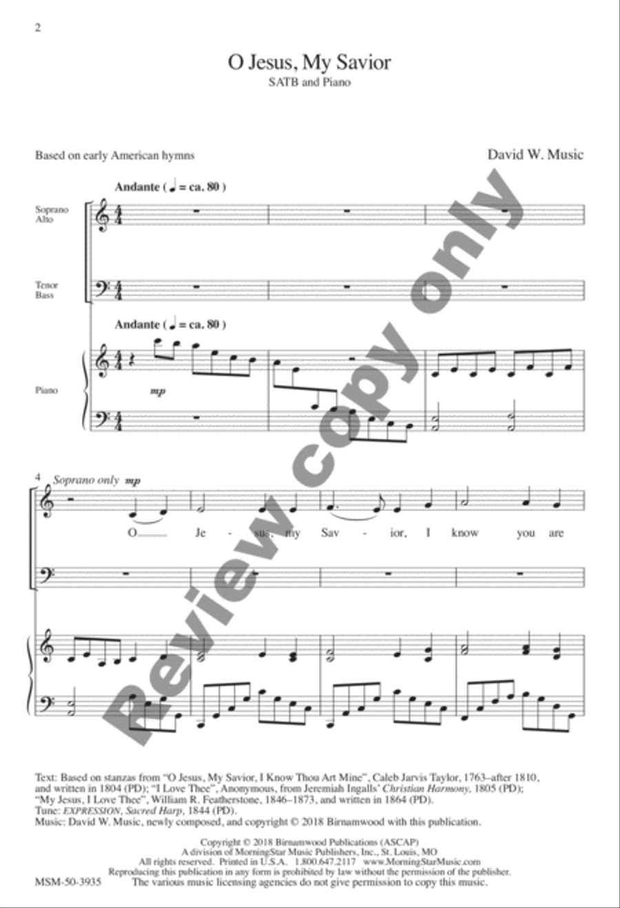 O Jesus, My Savior 4-Part scores gallery preview page 9