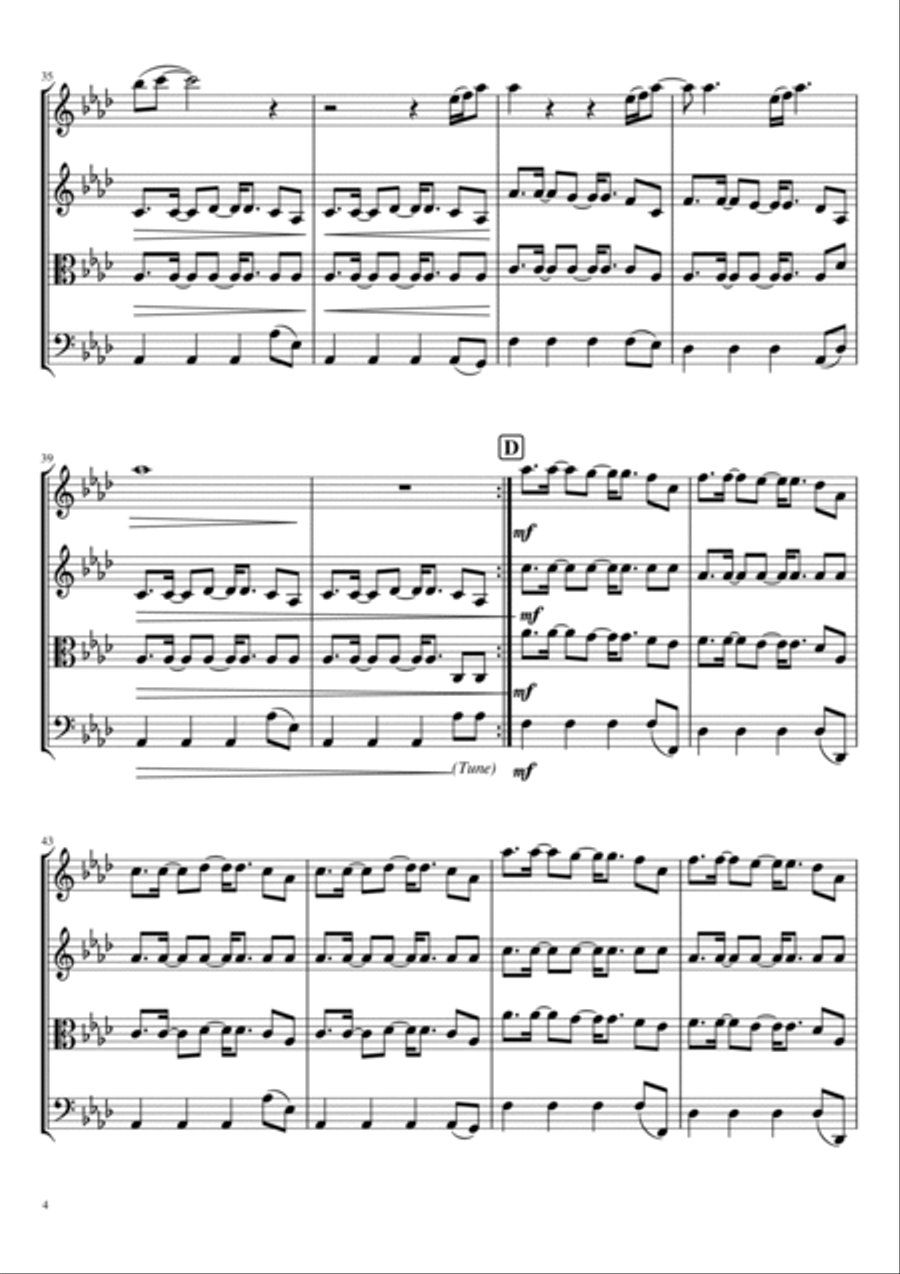 What About Us String Quartet scores gallery preview page 4
