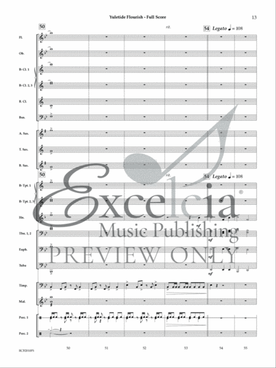 Yuletide Flourish Yuletide Flourish Concert Band scores gallery preview page 13