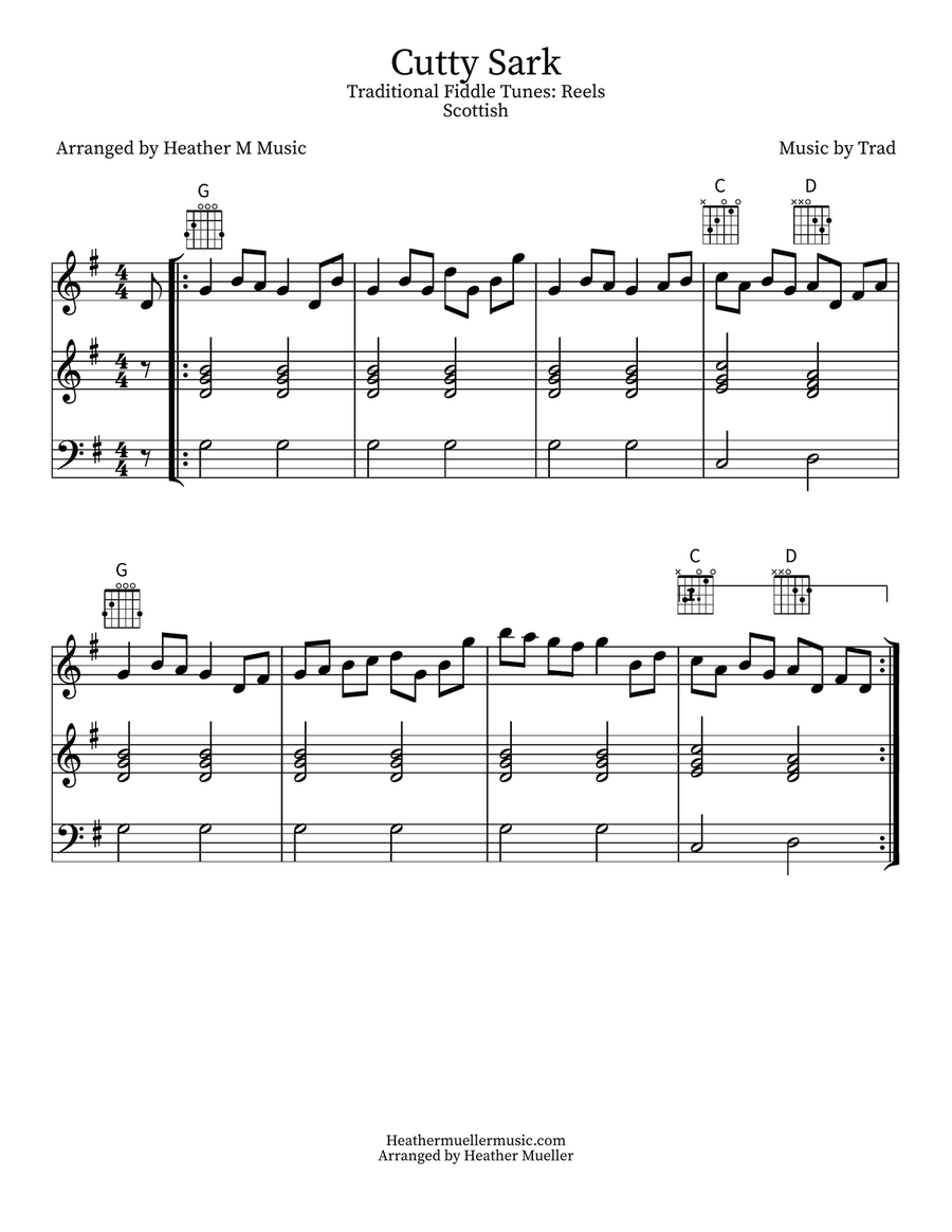 Cutty Sark Violin scores gallery preview page 1