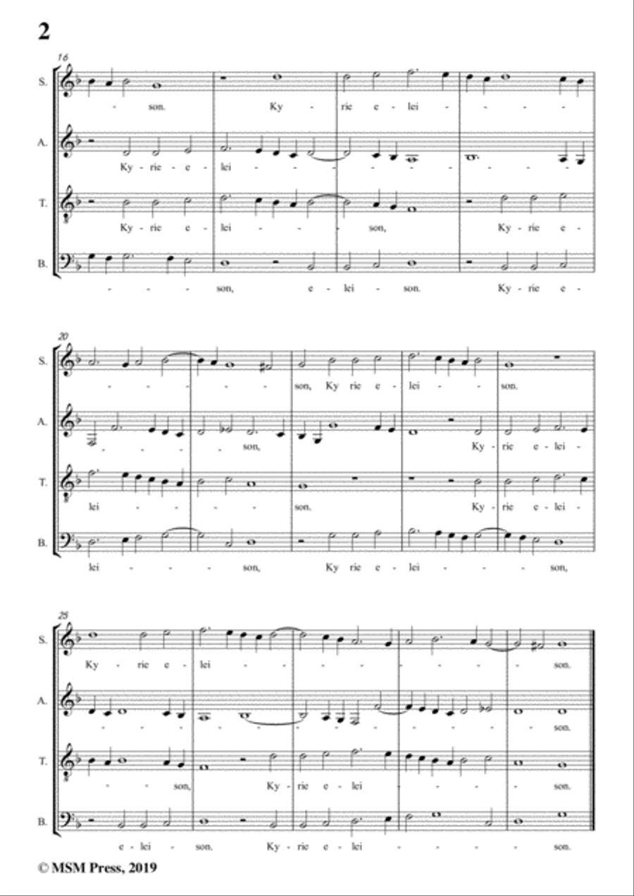 Palestrina-Missa O Regem cœli,from 'Missarum liber primus(Missarum,Liber 1)',P 655-659 No.2,for A Ca 4-Part scores gallery preview page 4