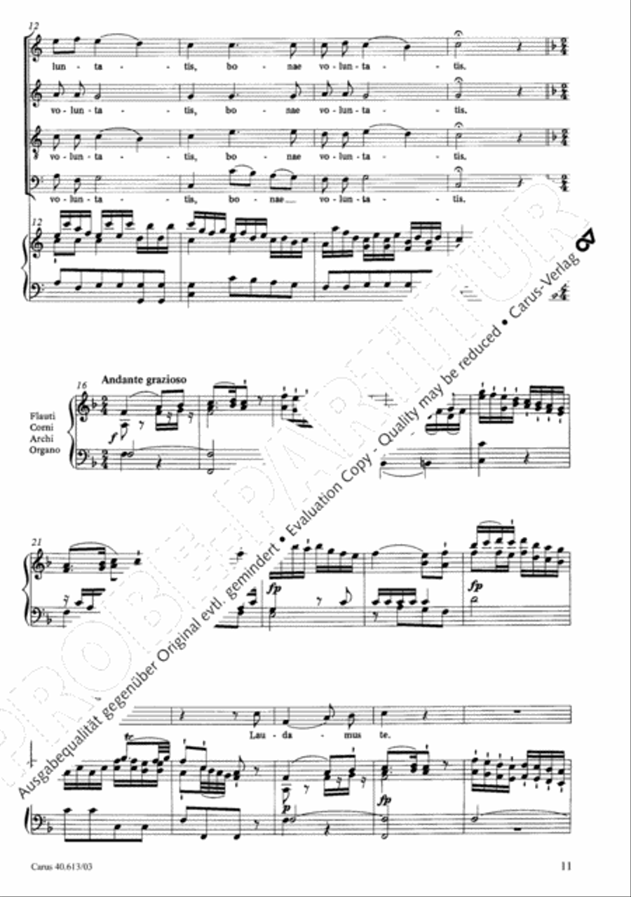 Mass in C (Missa in C) 4-Part scores gallery preview page 12