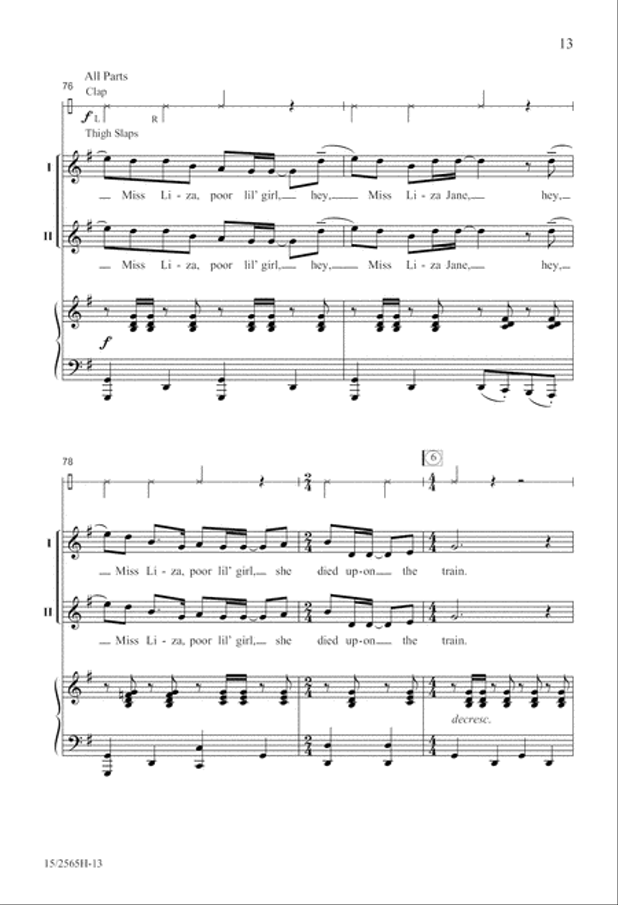 Folk Song Jubilee 2-Part scores gallery preview page 14