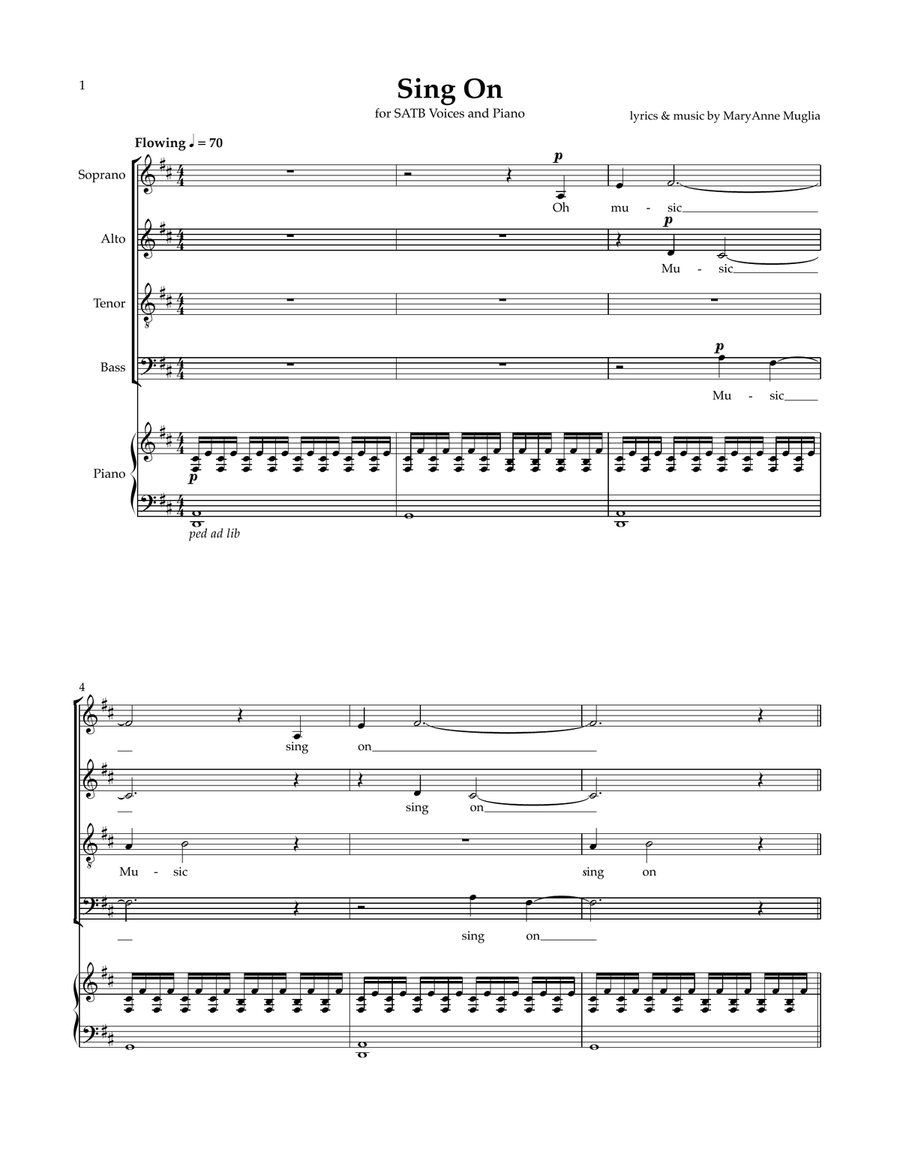 Sing On 4-Part scores gallery preview page 1