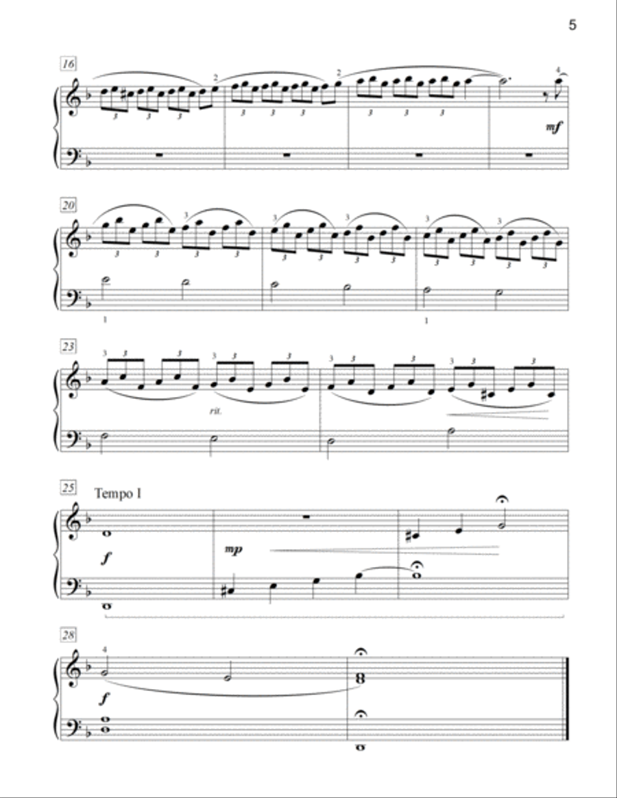 More Spooky Classical Favorites - 10 Arrangements in Minor Keys for Late Elementary Pianists Easy Piano scores gallery preview page 5