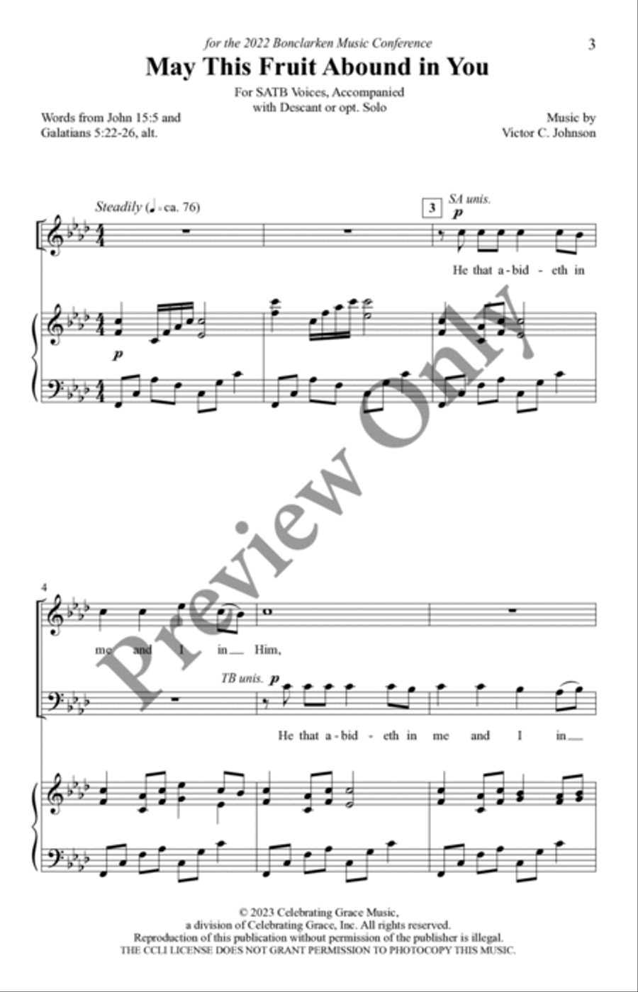 May This Fruit Abound in You 4-Part scores gallery preview page 2