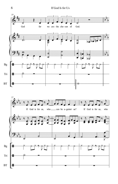 If God Is for Us - DIRECTOR SCORE (Unison, opt. Two-part, Bongos, Triangle, Bell Tree) image number null