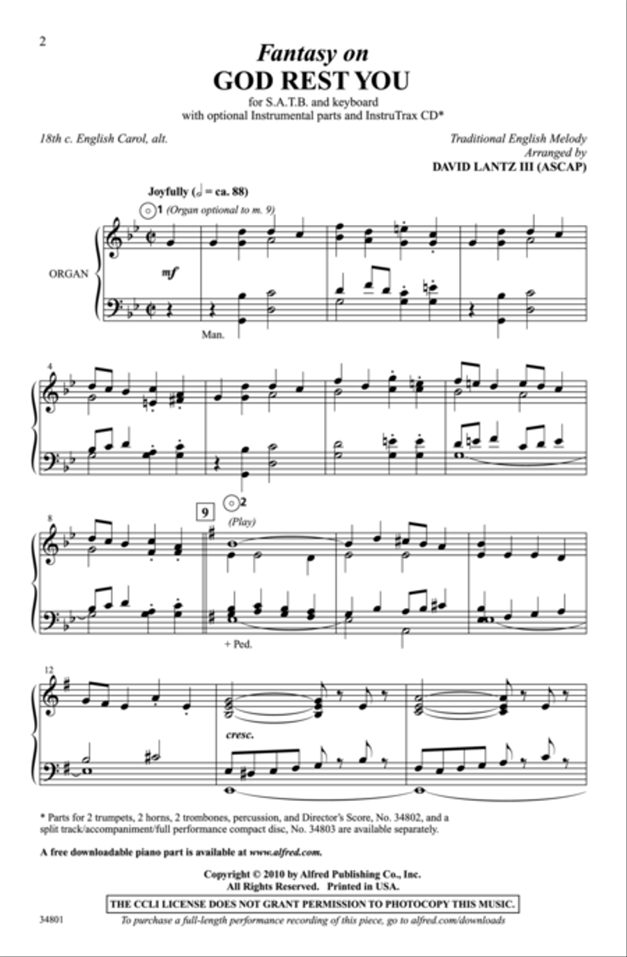 God Rest You Choir scores gallery preview page 2