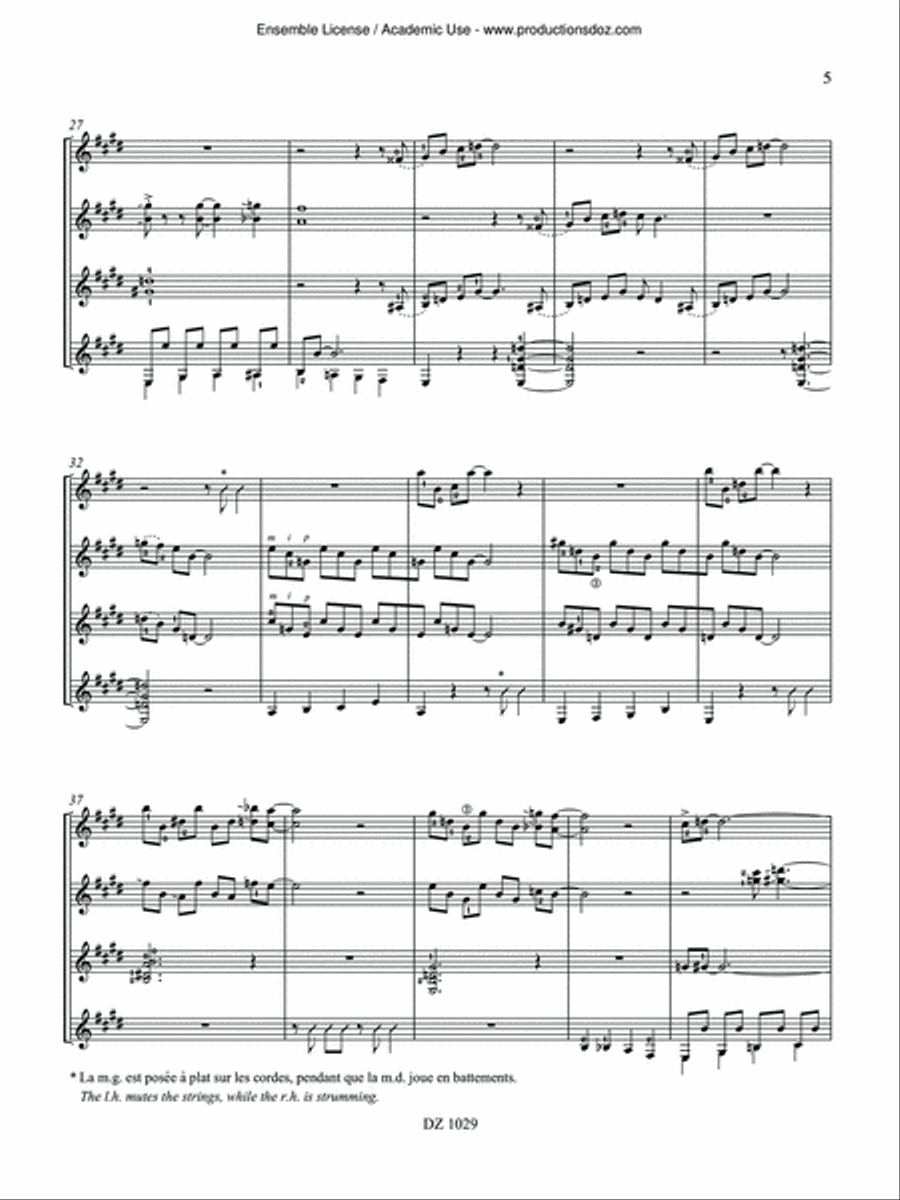 Macadam boogie Guitar Ensemble scores gallery preview page 5