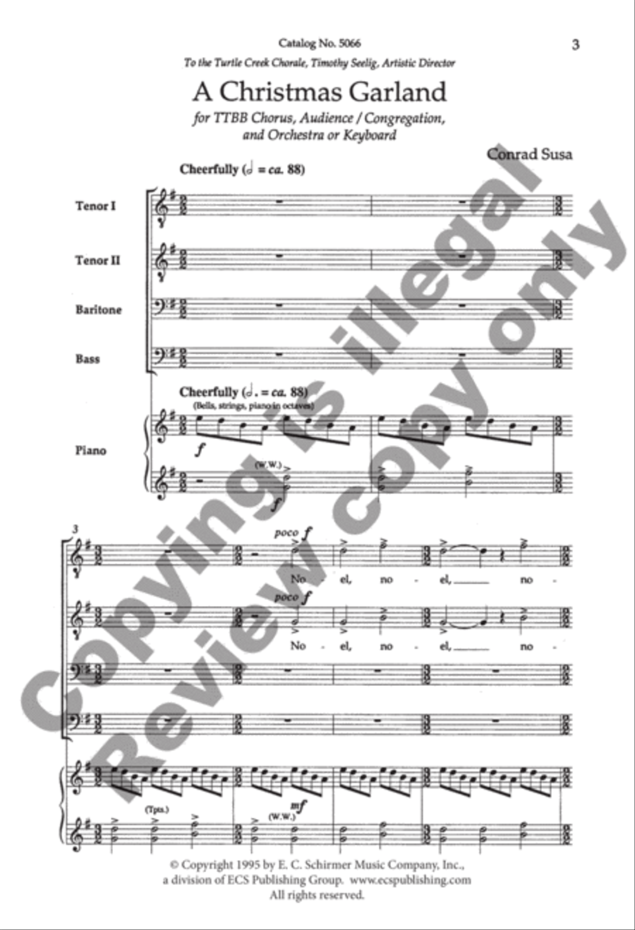 A Christmas Garland TTBB scores gallery preview page 3