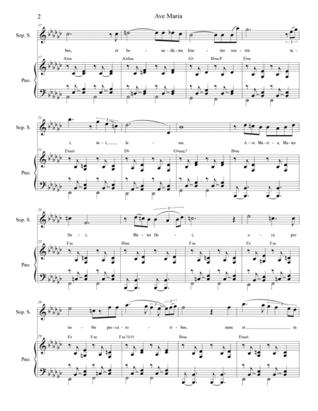 Ave Maria for Soprano Solo (Vocal Score) image number null