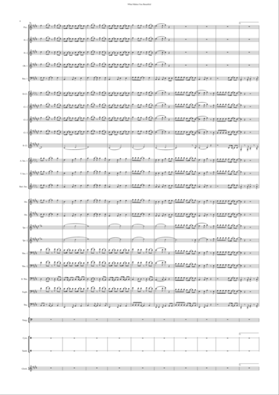 What Makes You Beautiful Concert Band scores gallery preview page 4