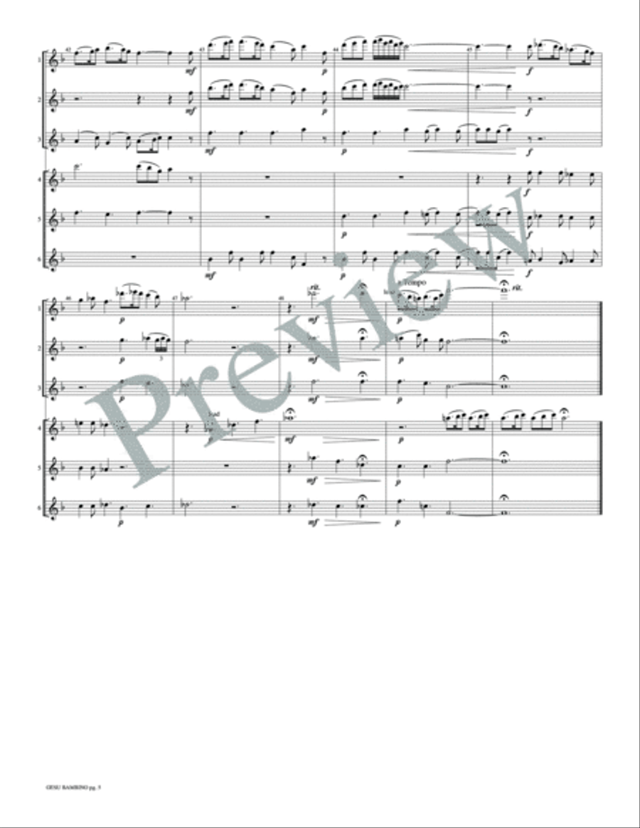 Gesu Bambino Small Ensemble scores gallery preview page 7