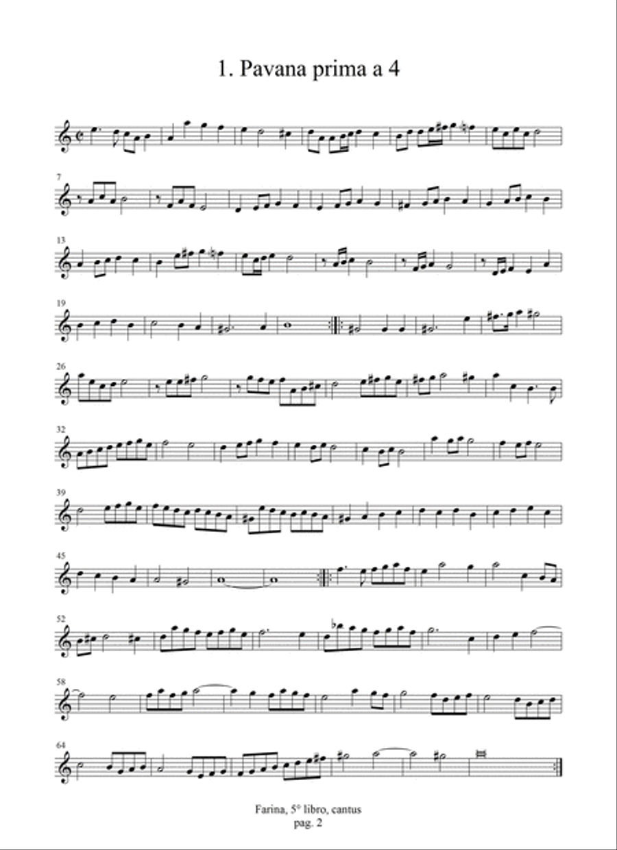 Pavanen, Gagliarden, Brand, Mascharaden, Balletten, Sonaten a 2, 3, 4 parti (Funffter Theil) (Dresden, 1628) 4-Part scores gallery preview page 3