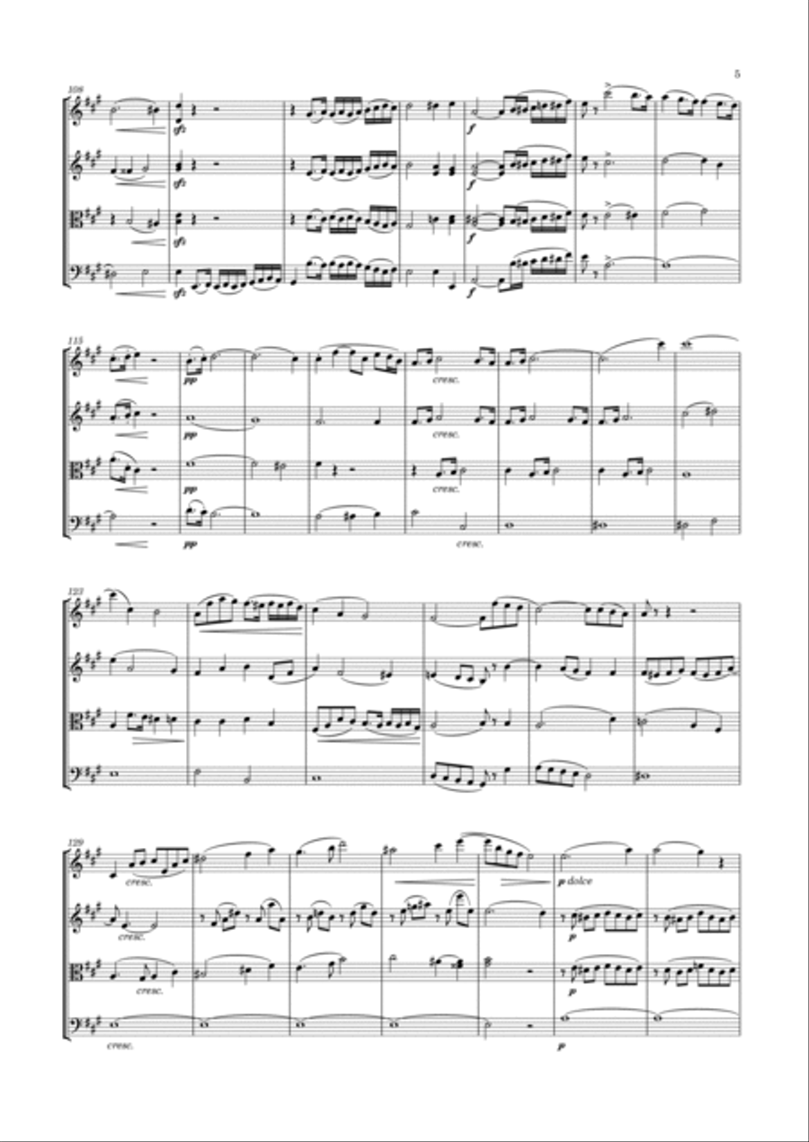 Andrée - String Quartet in A major String Quartet scores gallery preview page 6