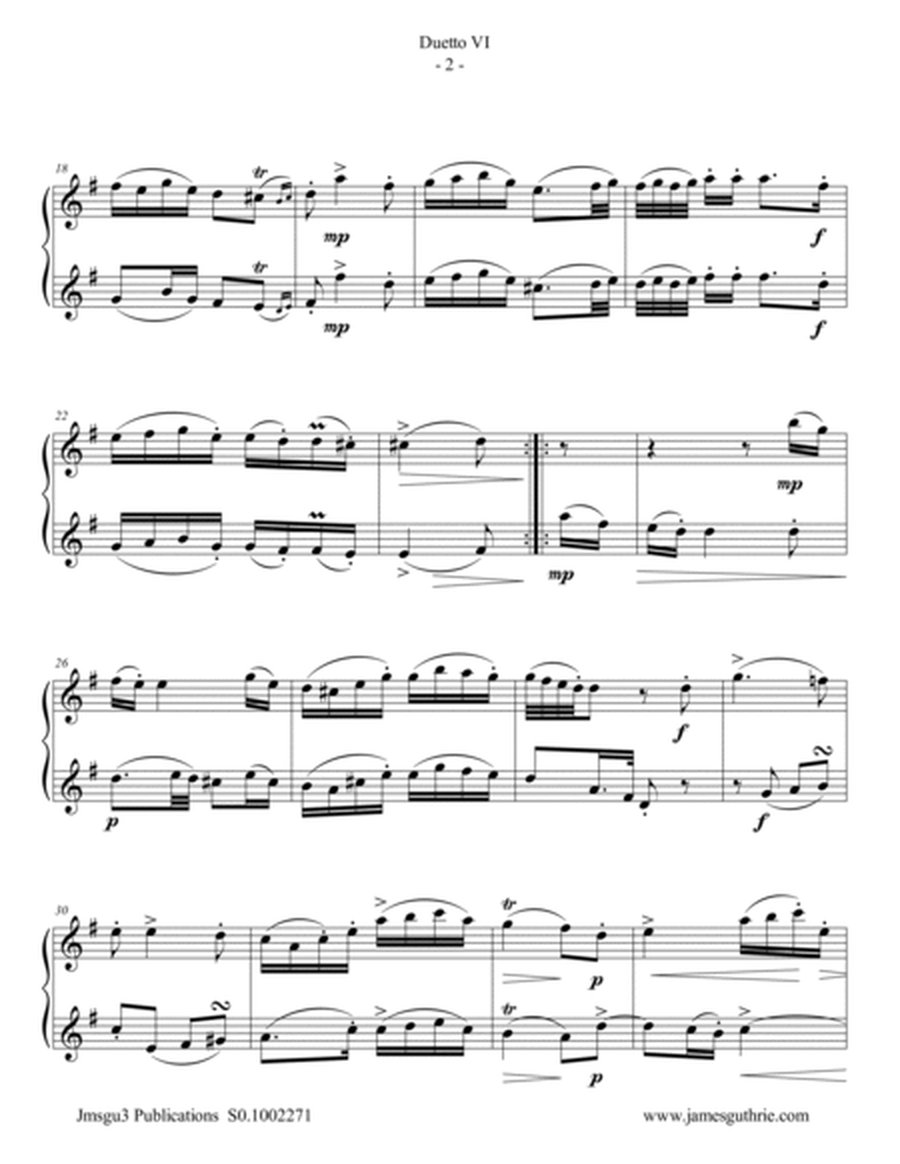 Stamitz: Duet Op. 27 No. 6 for Oboe Duo image number null
