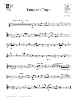 Tiptoe and Tango (Grade 3 List A3 from the ABRSM Flute syllabus from 2022)