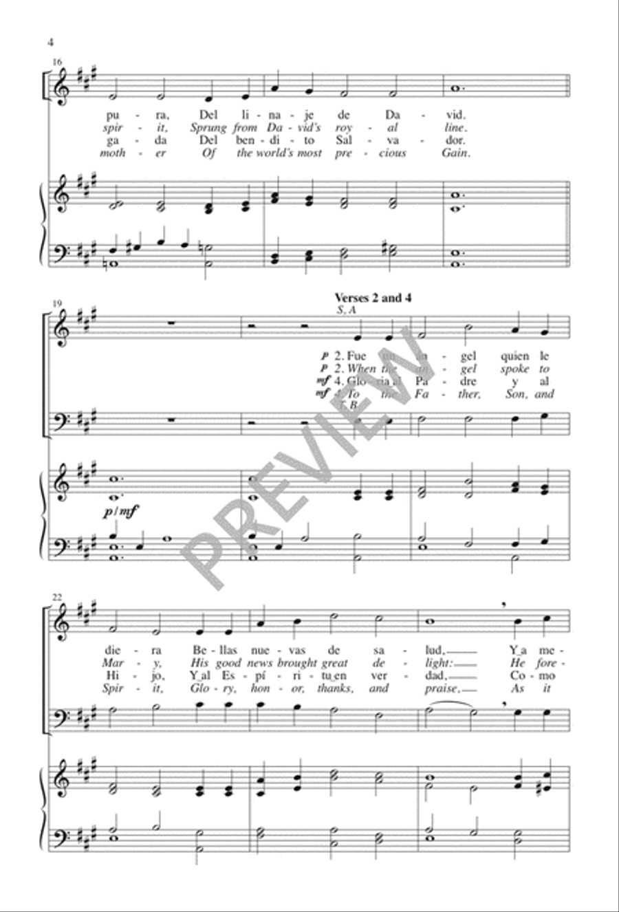 Como Estrella en Claro Cielo / As a Star on Cloudless Evenings 3-Part scores gallery preview page 4