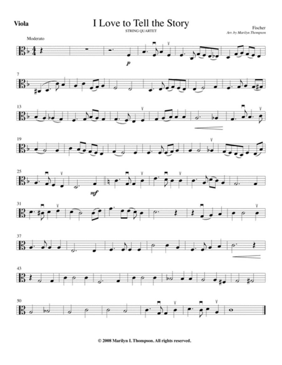 I Love to Tell the Story--String Quartet.pdf image number null