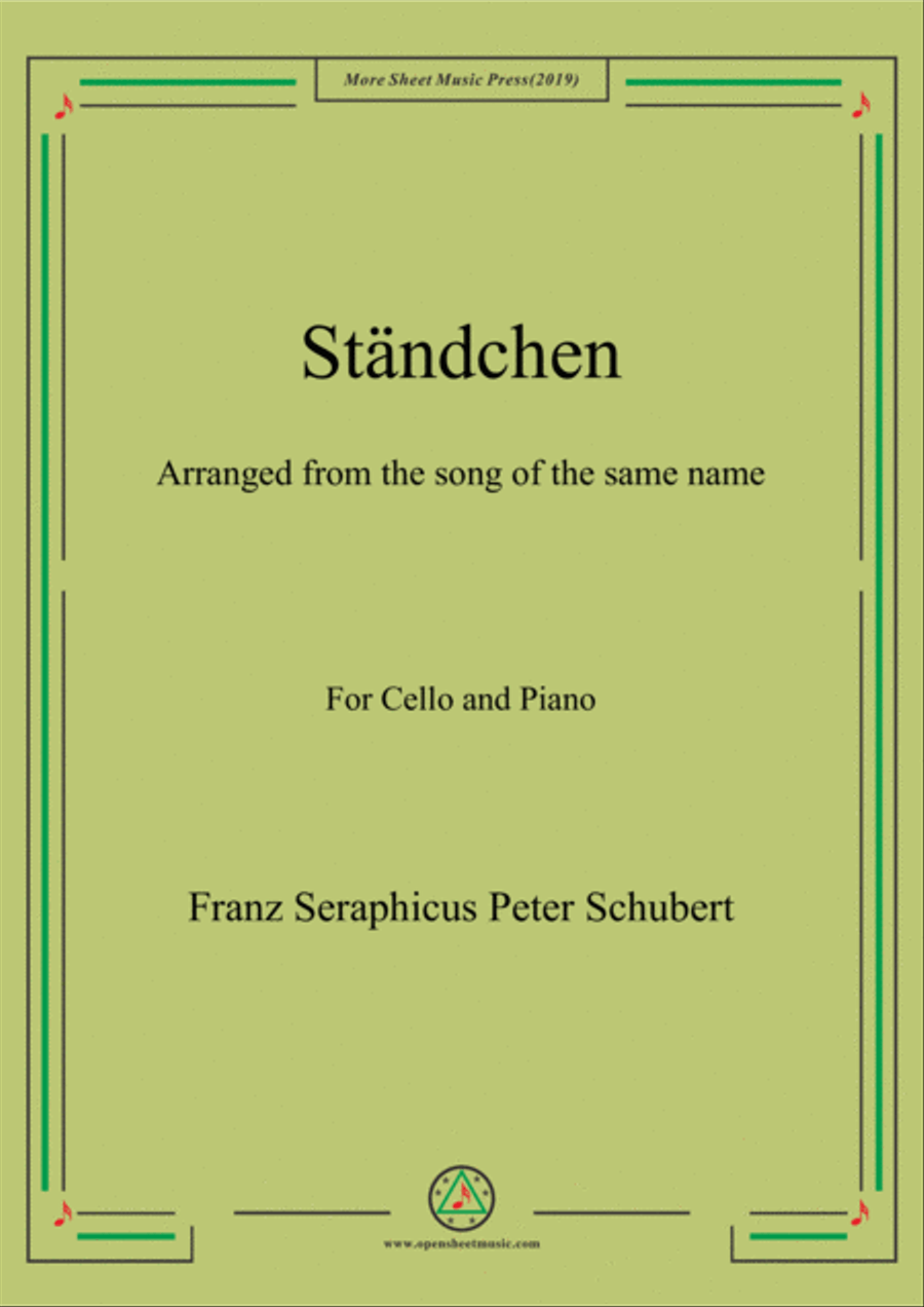 Schubert-Ständchen,for Cello and Piano Piano scores gallery preview page 1