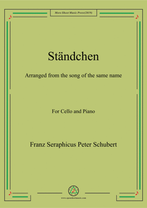 Book cover for Schubert-Ständchen,for Cello and Piano