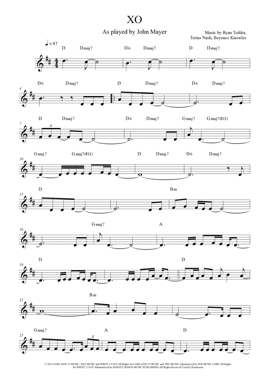 Xo Piano scores gallery preview page 1