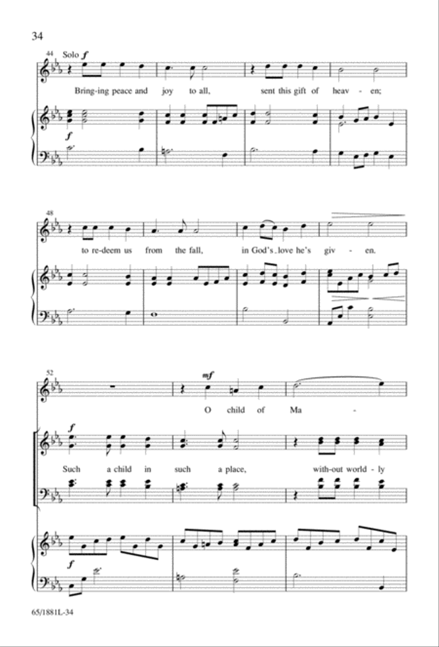 A Very Special Night A Very Special Night Unison Choir scores gallery preview page 36
