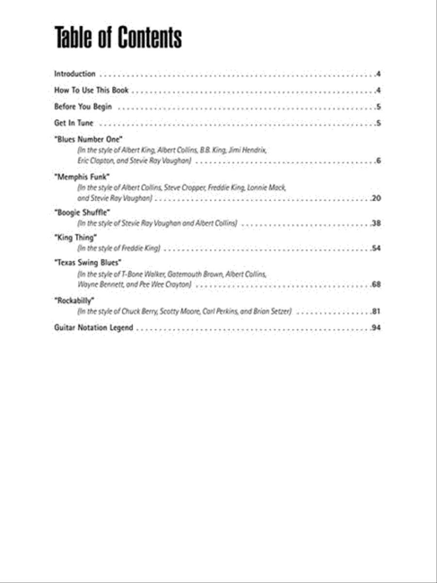 Blues Solos for Guitar Electric Guitar scores gallery preview page 3