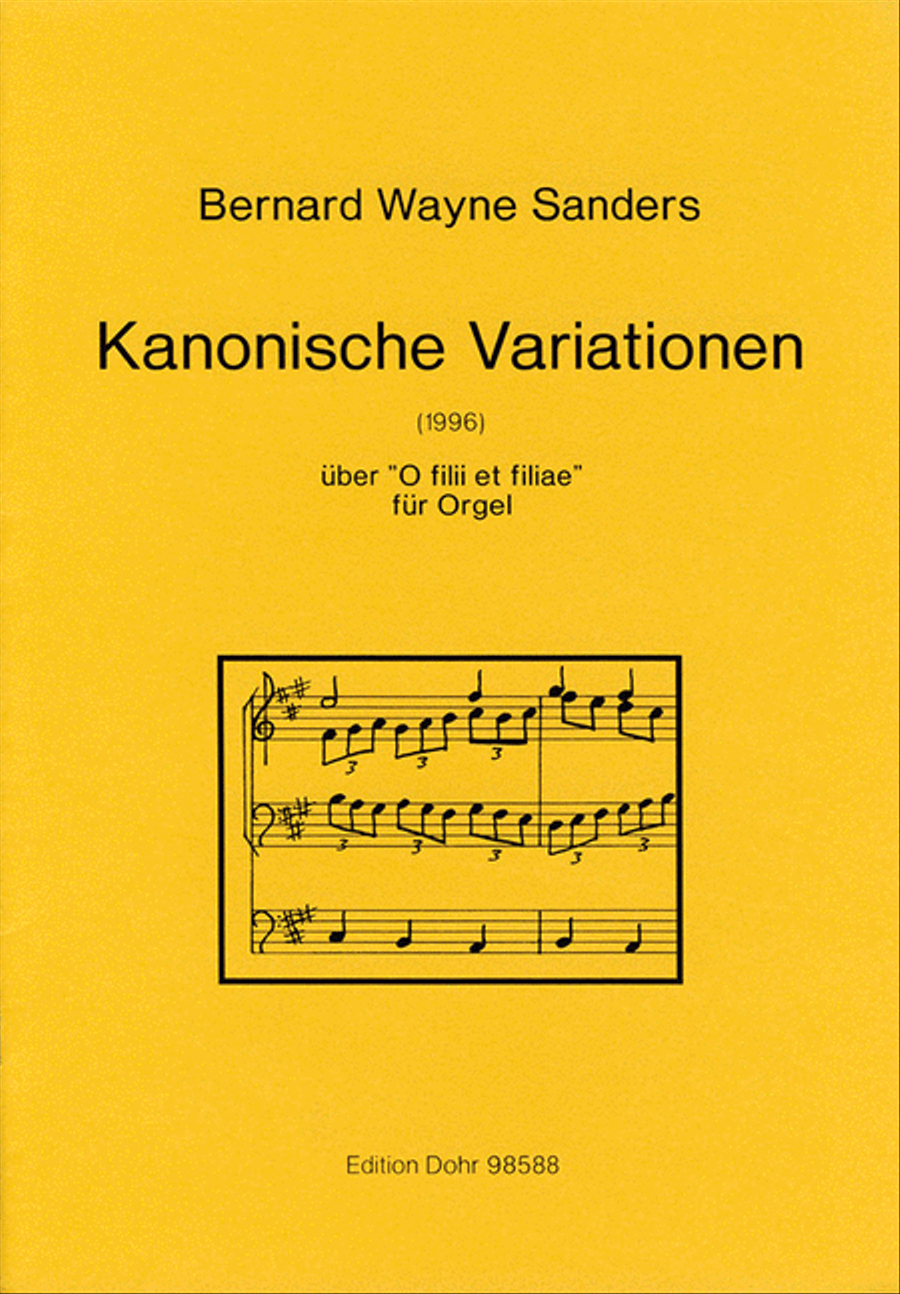 Kanonische Variationen über "O filii et filiae" für Orgel (1996)
