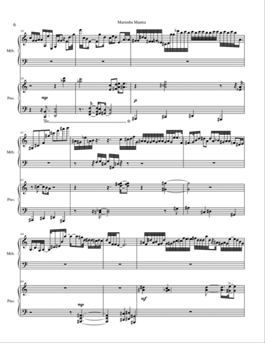Marimba Mantra Percussion Ensemble scores gallery preview page 6