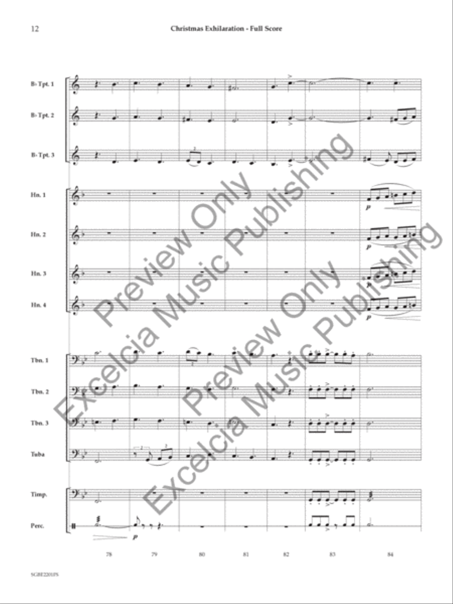 Christmas Exhilaration Small Ensemble scores gallery preview page 13