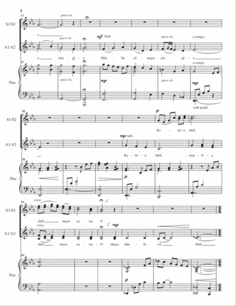 Lost Lullabies - SSAA choir with piano, Holocaust children survivors image number null