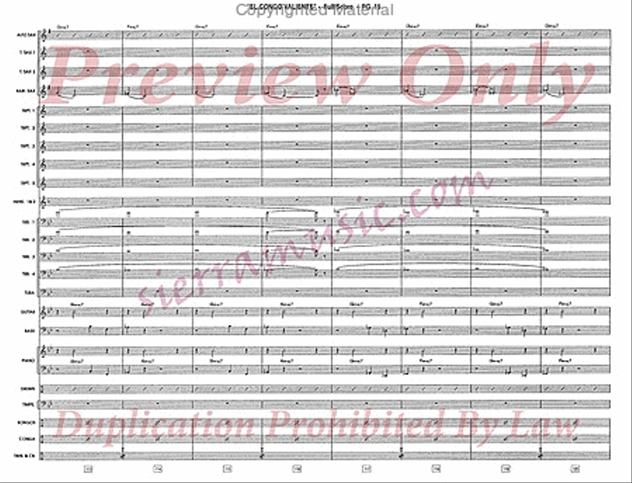 El Congo Valiente Jazz Ensemble scores gallery preview page 16