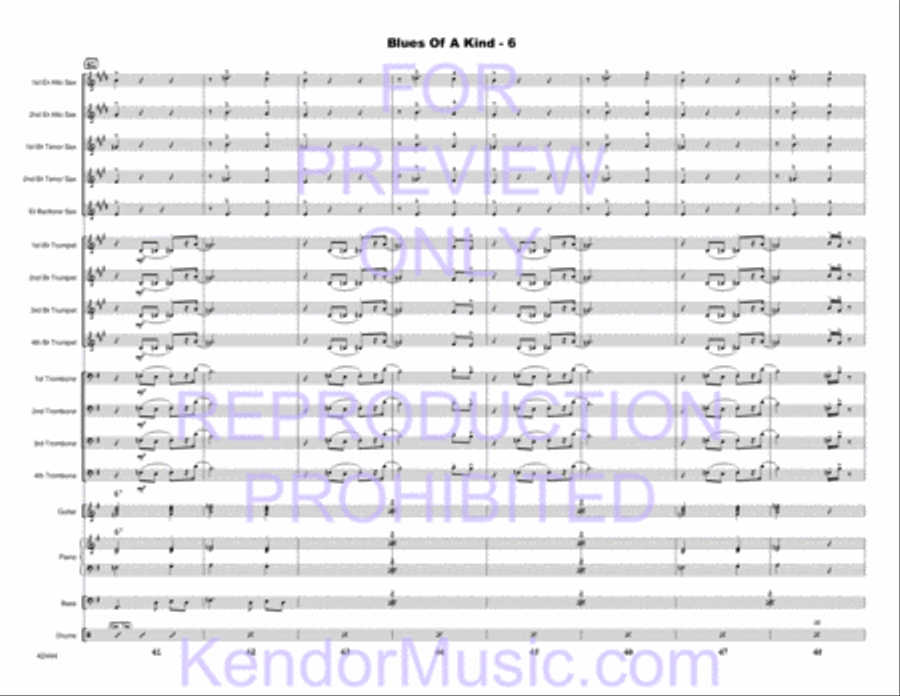Blues Of A Kind (Full Score) Jazz Ensemble scores gallery preview page 8