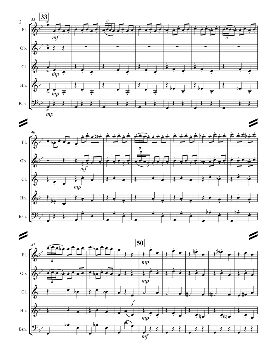 Danse Macabre (for Woodwind Quintet) Woodwind Quintet scores gallery preview page 3