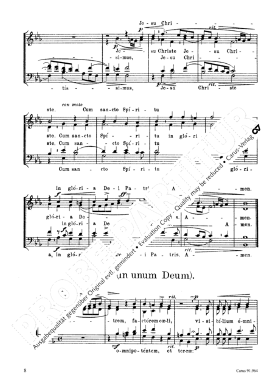 Missa Laudate Dominum de coelis 4-Part scores gallery preview page 9
