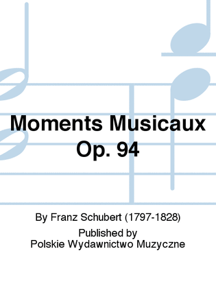 Book cover for Moments Musicaux Op. 94