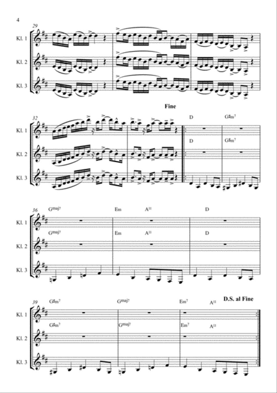 Sir Duke Woodwind Trio scores gallery preview page 4