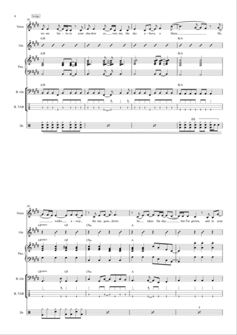 Tears Dry On Their Own Voice scores gallery preview page 4