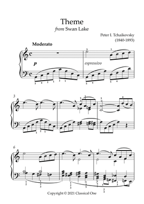 Tchaikovsky - Theme from Swan Lake(With Note name)