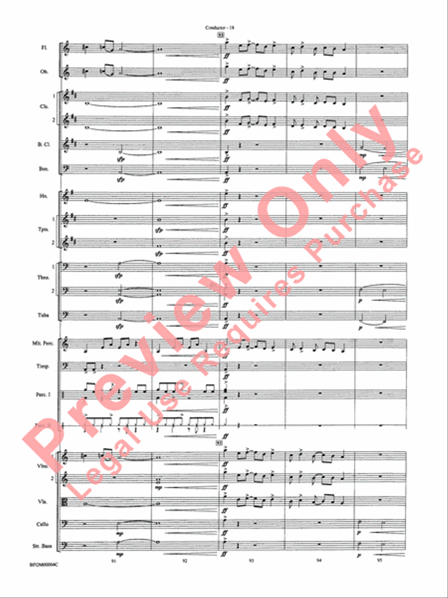 Rites of Tamburo Full Orchestra scores gallery preview page 21