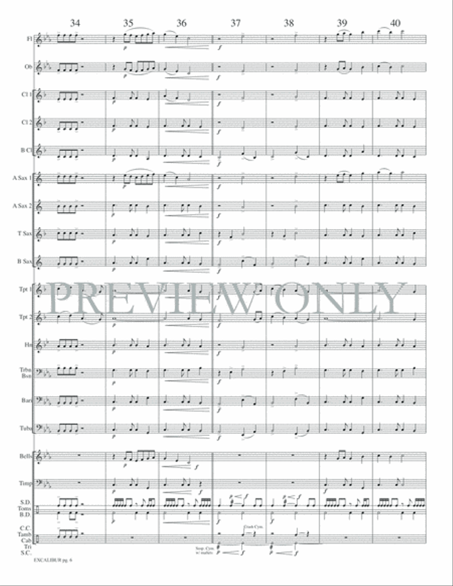 Excalibur Excalibur Concert Band scores gallery preview page 9