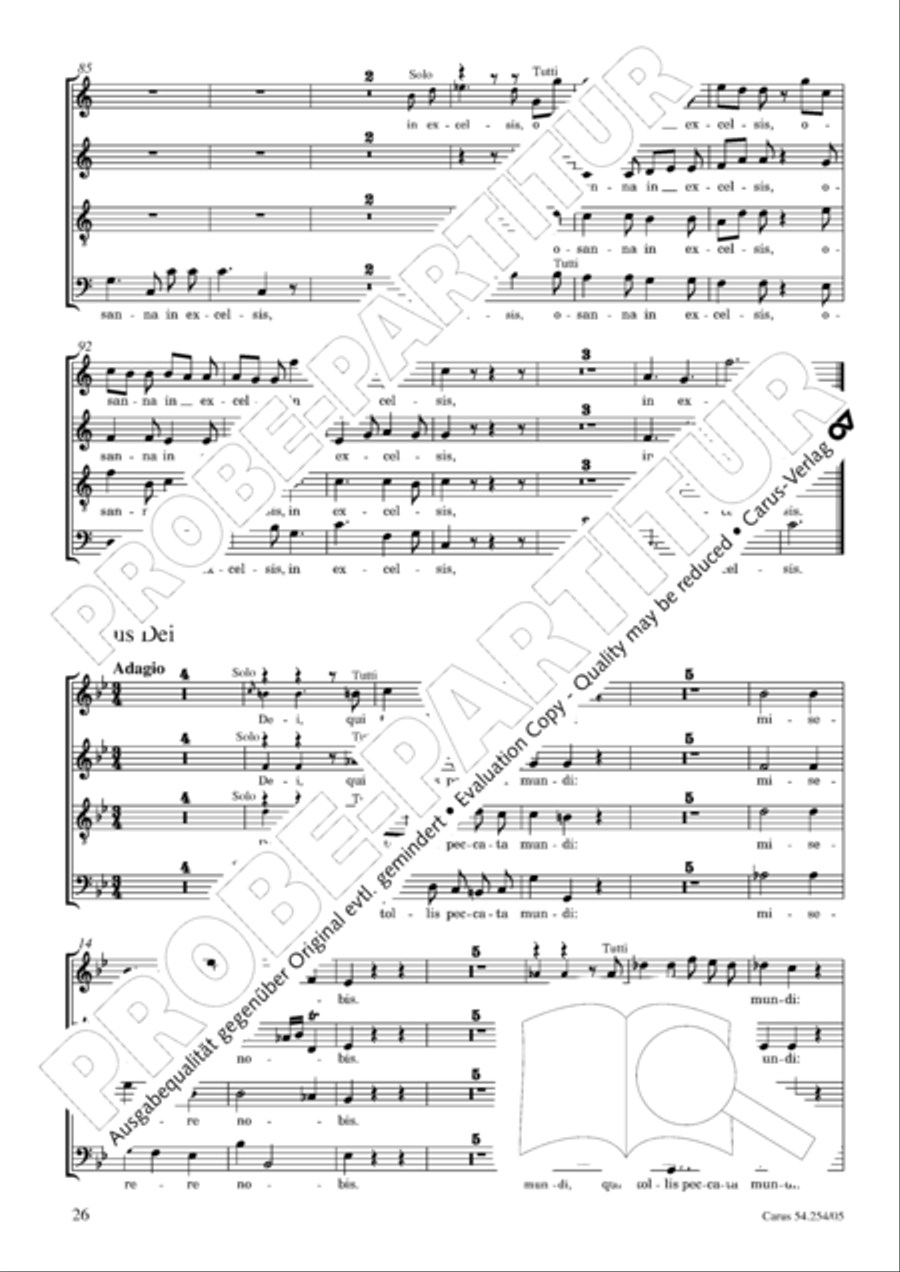 Missa Sancti Hieronymi 4-Part scores gallery preview page 27