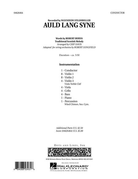 Auld Lang Syne - Full Score