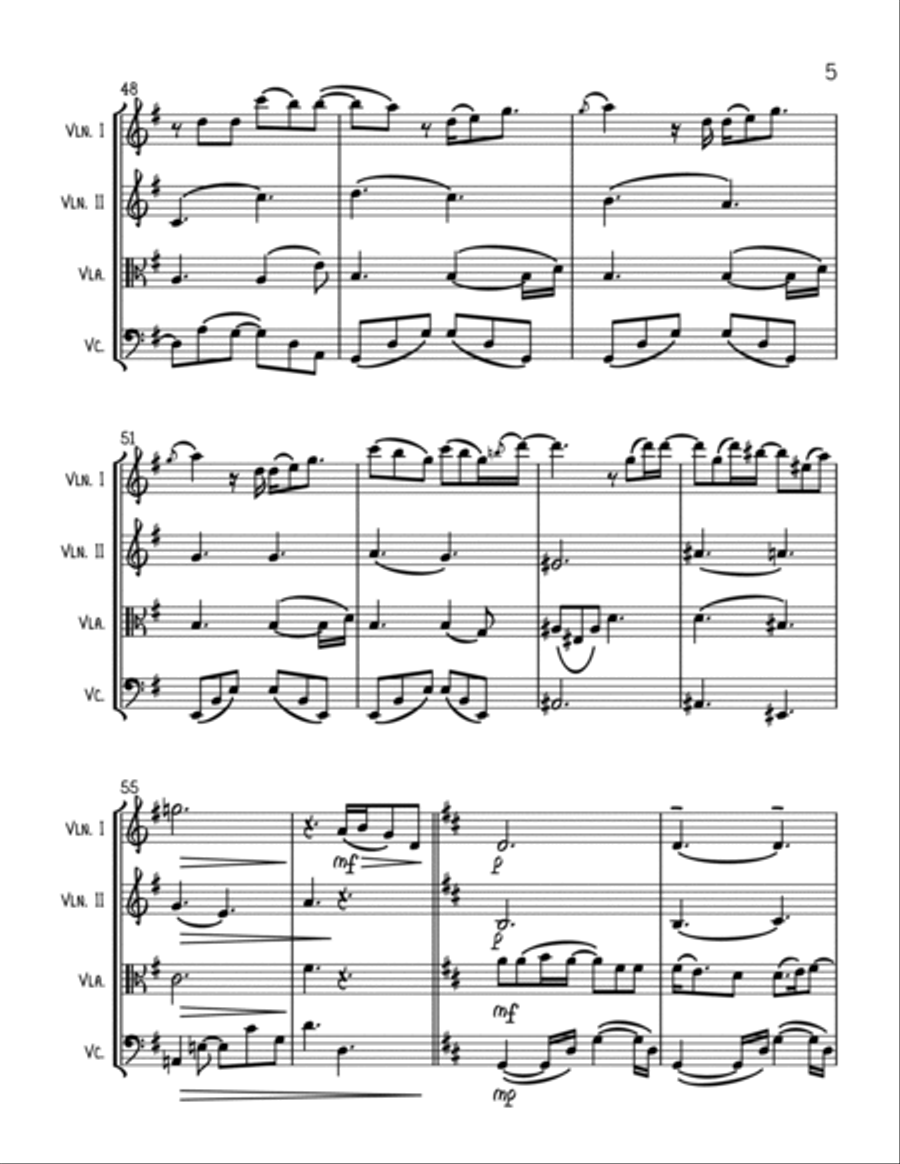 Only Us String Quartet scores gallery preview page 5